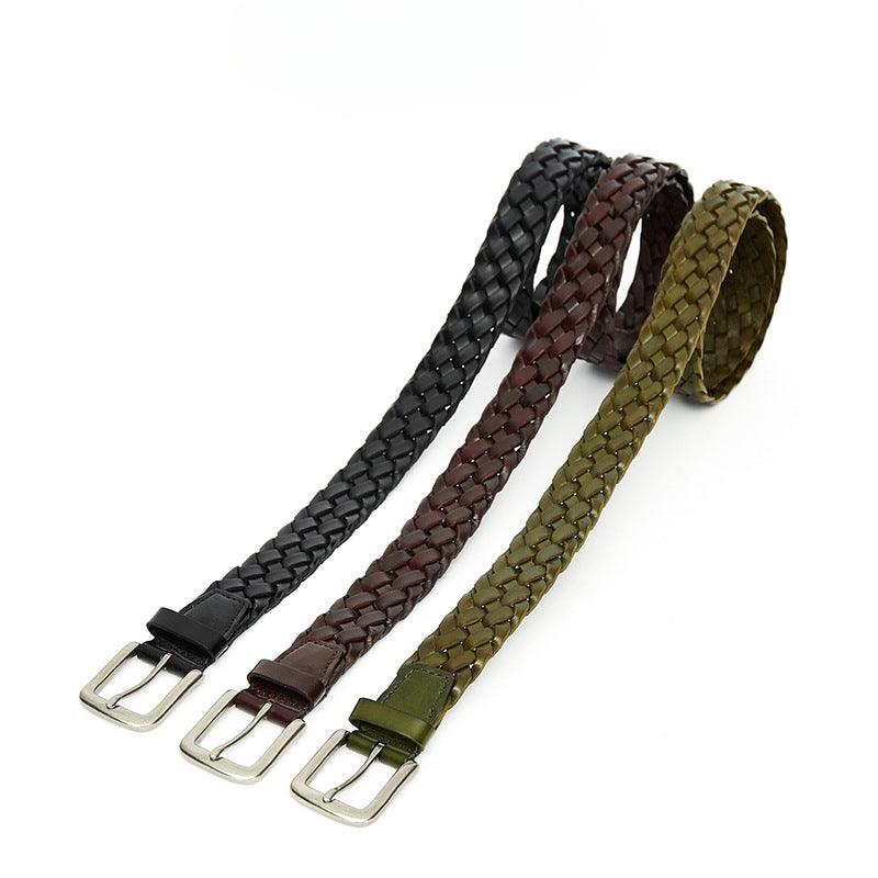 Women’s Luxury Leather Belt-Hand Braided-Belt for Dresses