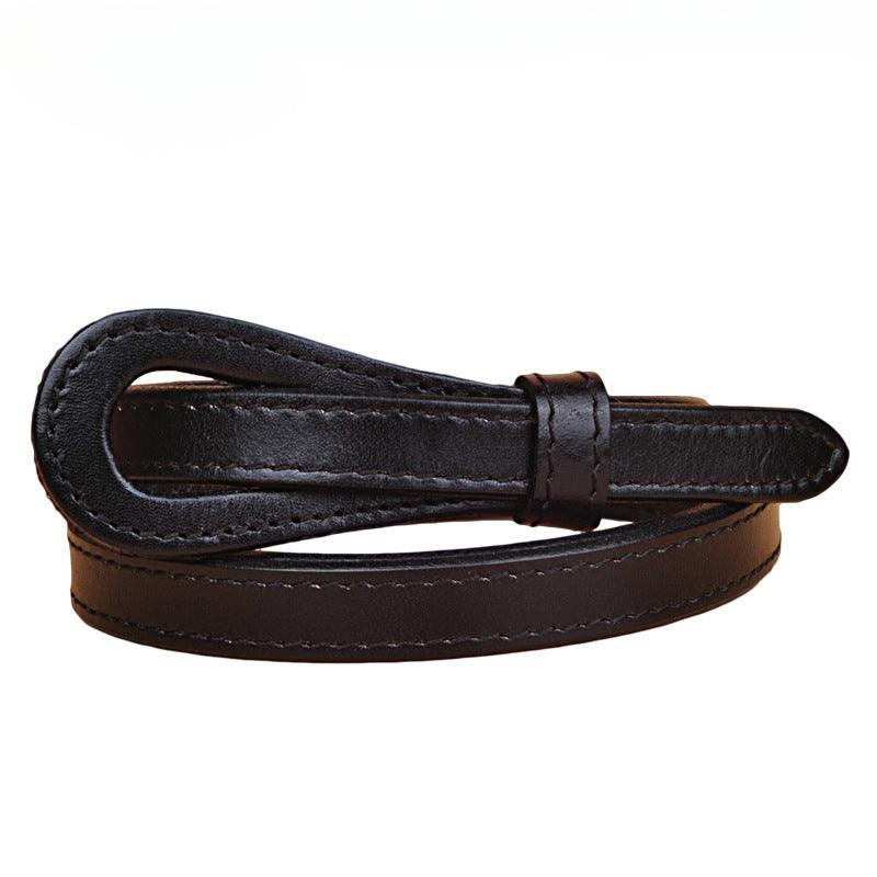 Women’s Luxury Leather Belt-White & Orange Color-Belt for Dresses