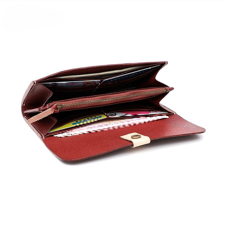 Women’s Luxury Leather Wallet-Colorful & Spacious-Elegant Gift for Her