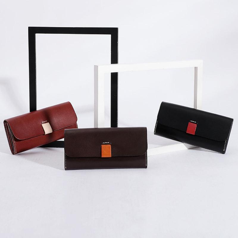 Women’s Luxury Leather Wallet-Colorful & Spacious-Elegant Gift for Her