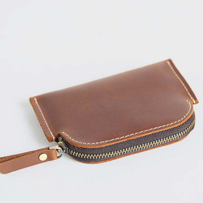 Women’s Original Coin Purse-Vintage Crazy Horse Leather-Men’s Gift