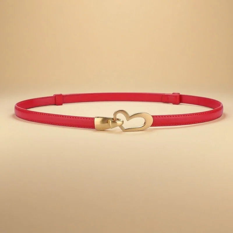 Damen schmaler Ledergürtel - SandRibbon