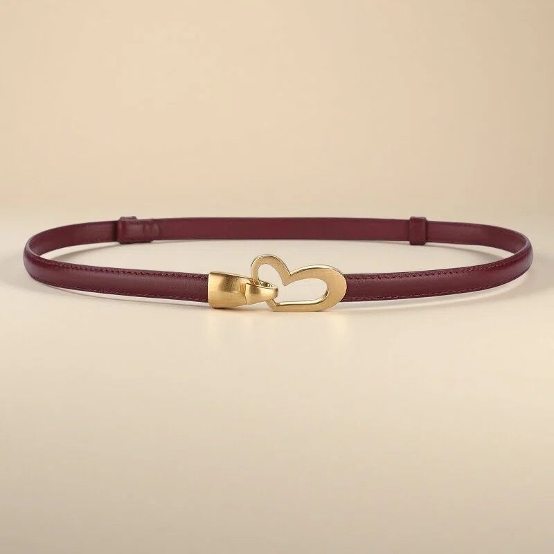 Damen schmaler Ledergürtel - SandRibbon