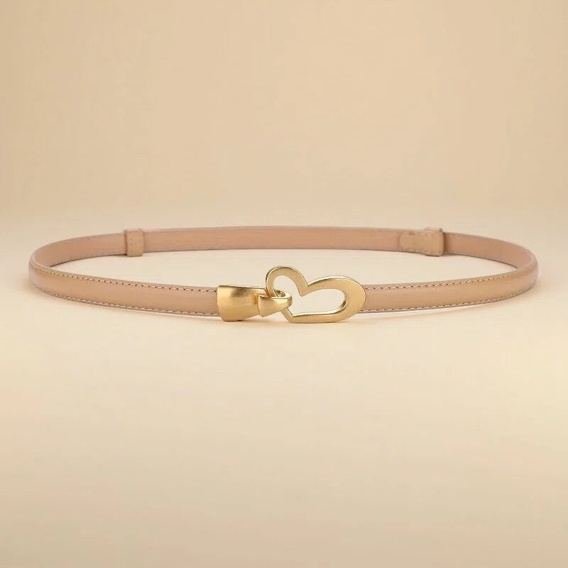 Damen schmaler Ledergürtel - SandRibbon