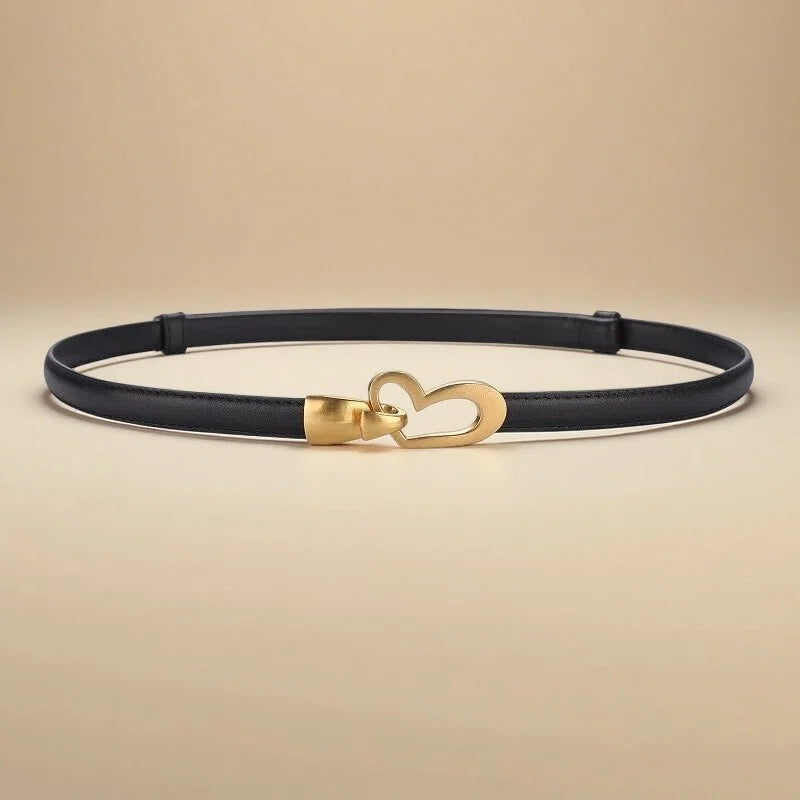 Damen schmaler Ledergürtel - SandRibbon