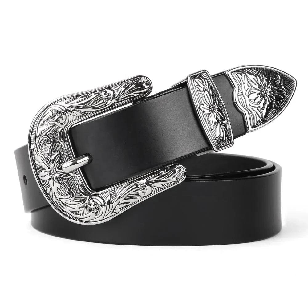 Women’s Western Belt-Cowboy Belt for Dressess-Vintage Style
