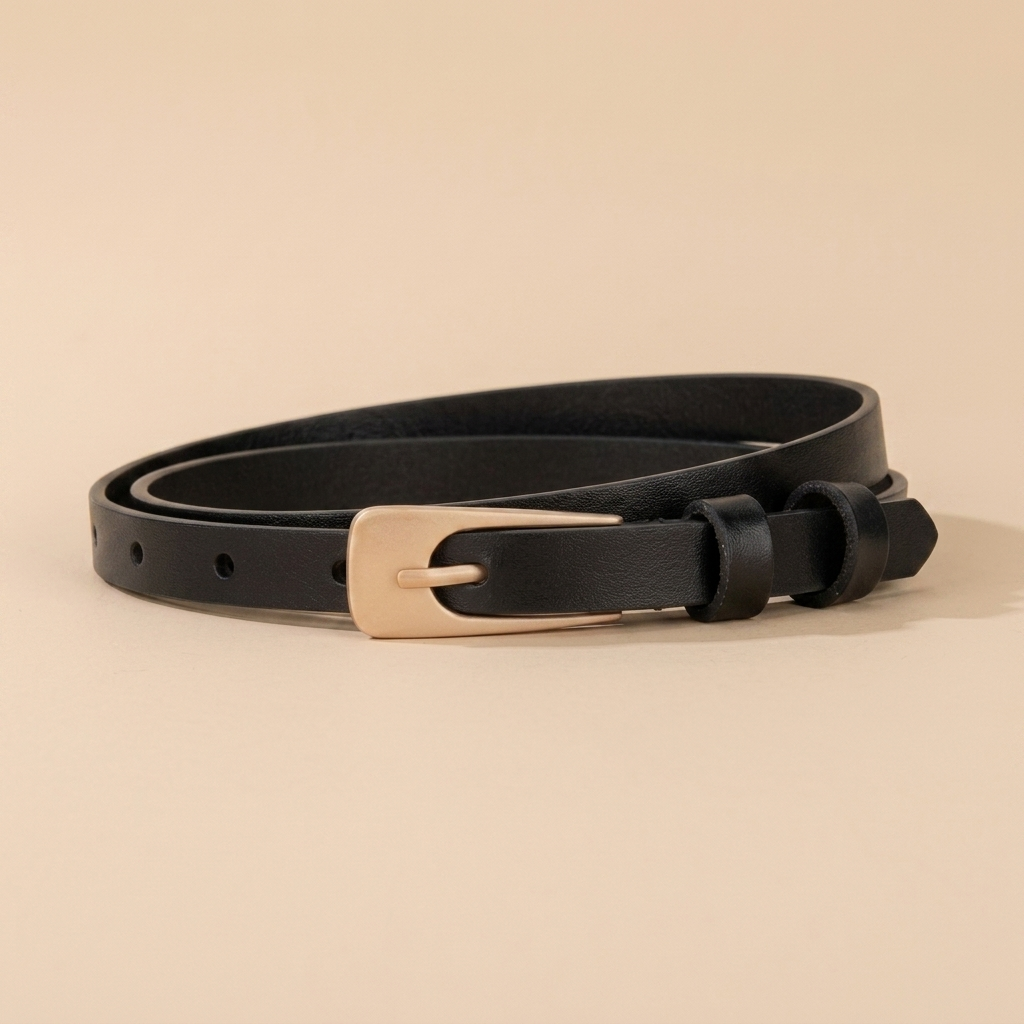Women's Western Belt - Slim Strap with Western Buckle