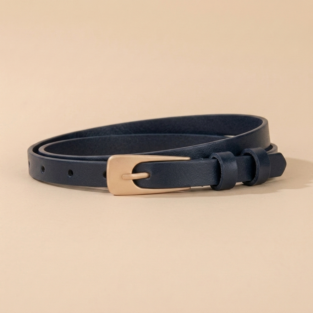Women's Western Belt - Slim Strap with Western Buckle