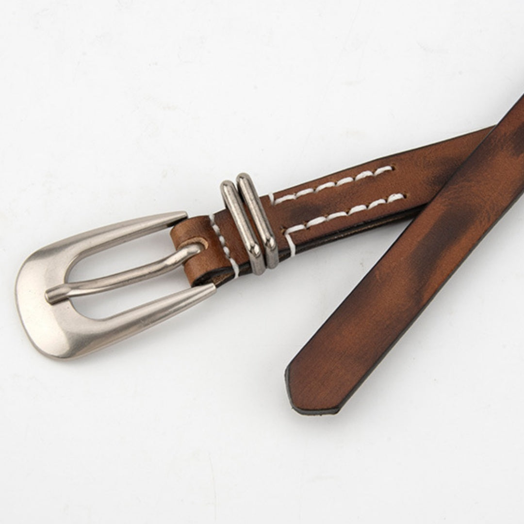 Women's Western Belt - Vintage Wash Full-Grain Leather